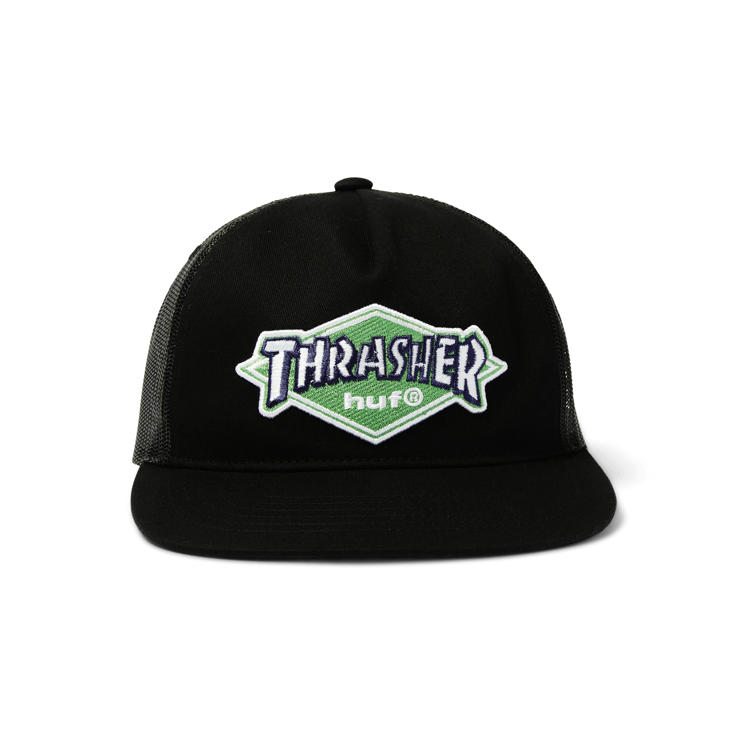 HUF x Thrasher Logo Twill Trucker Hat