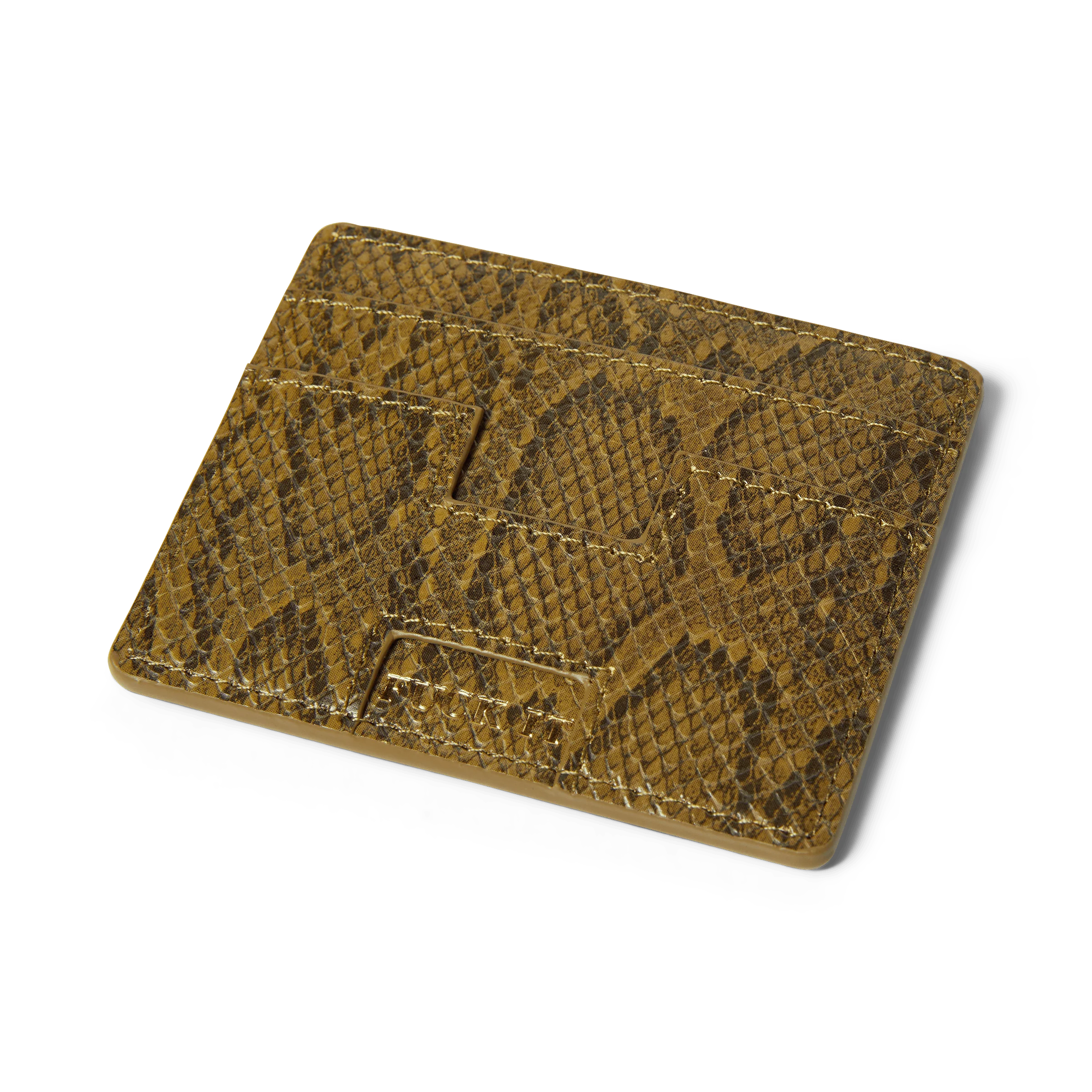 Fuck It Snakeskin Cardholder