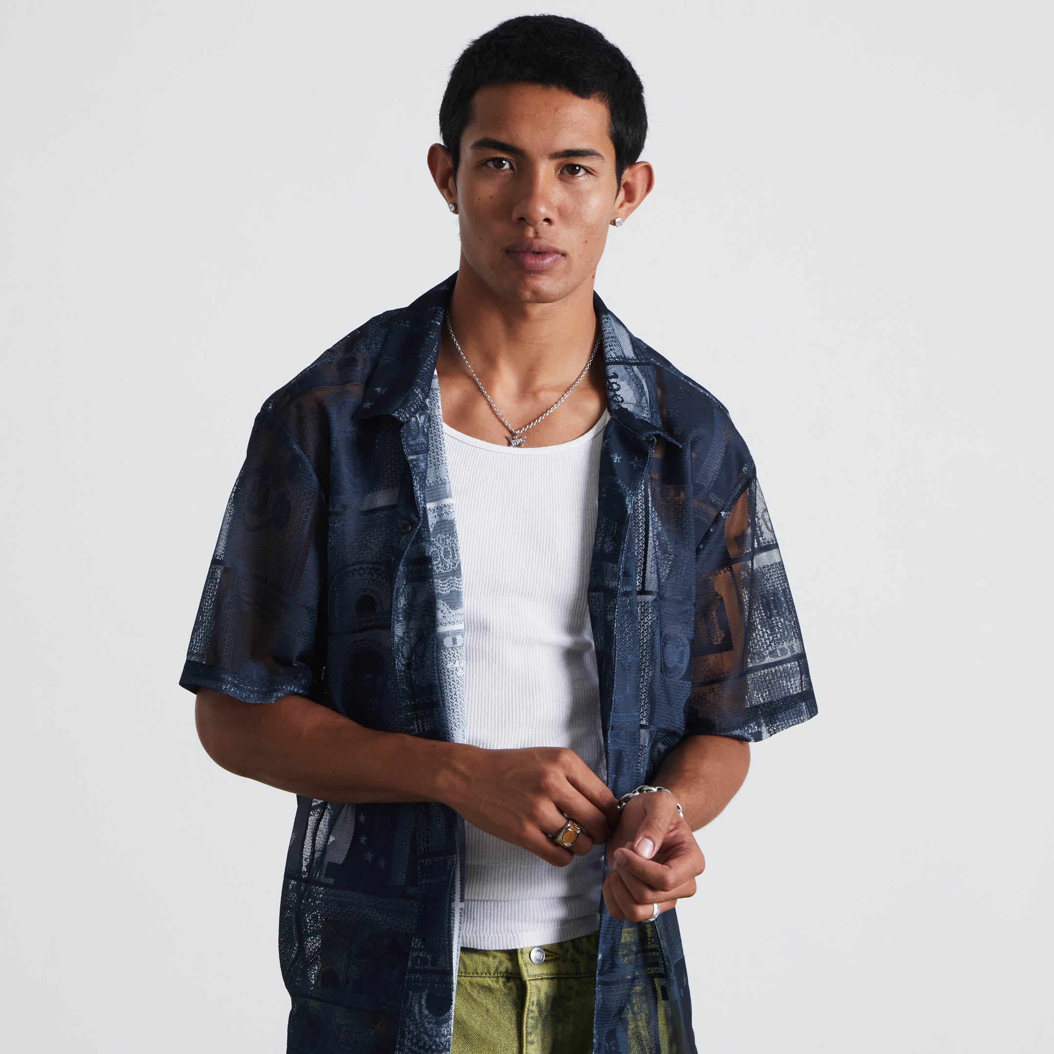 Global Currency Lace Shirt